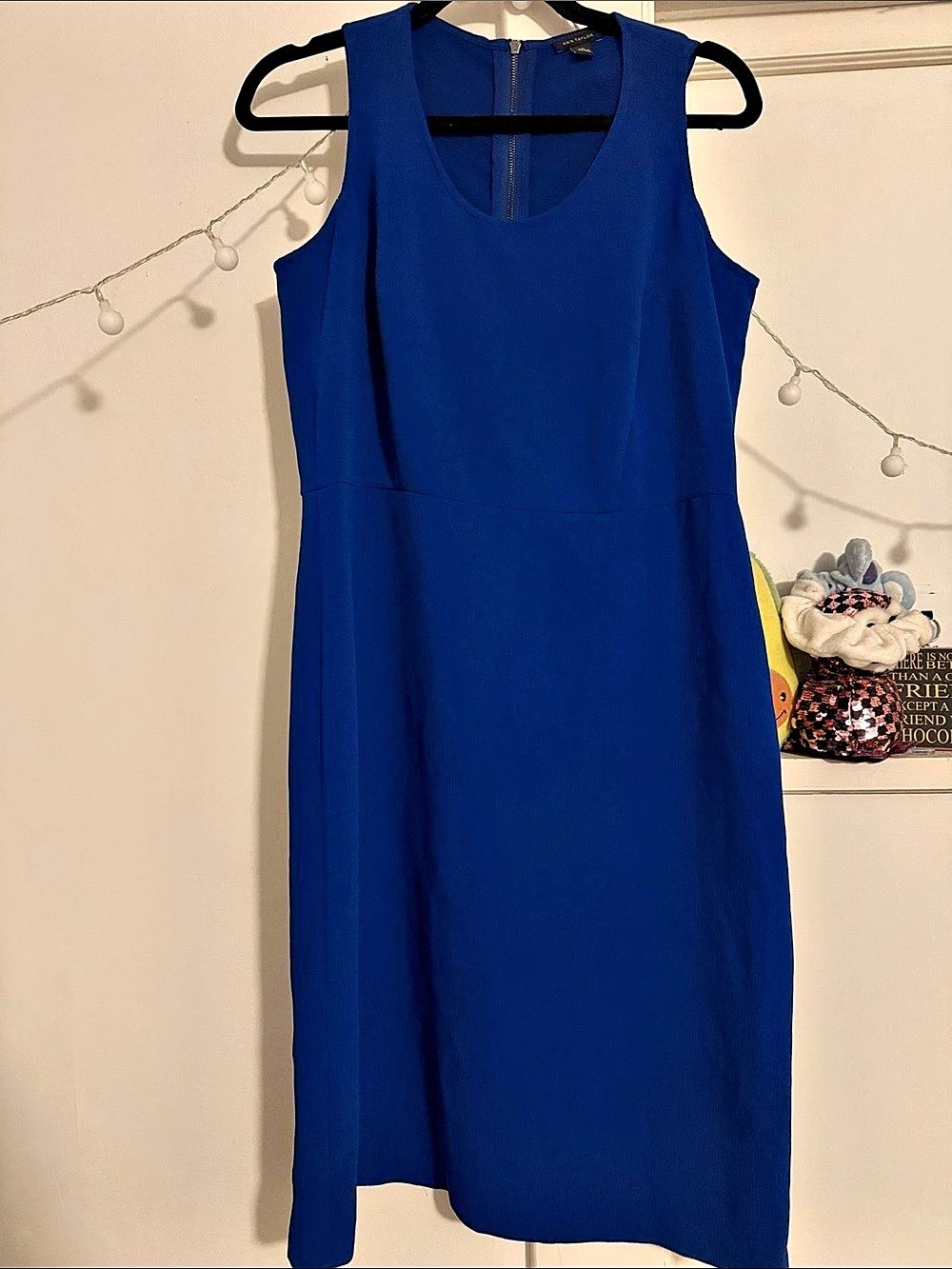 Ann Taylor Sleeveless Midi Dress in Blue Size 10 Like New